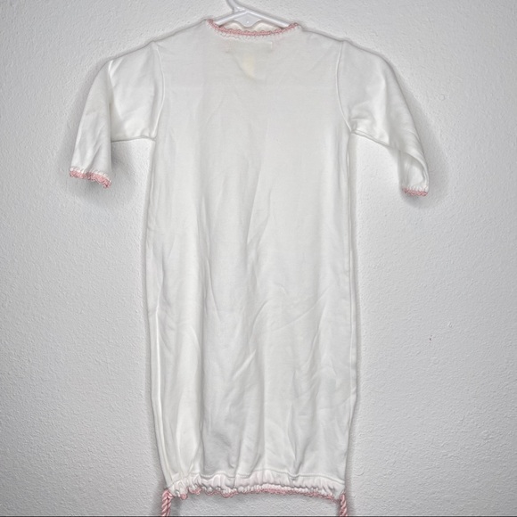 New pixie lily jersey sack gown drawstring white pink Sz 3-6 mo - Picture 5 of 5